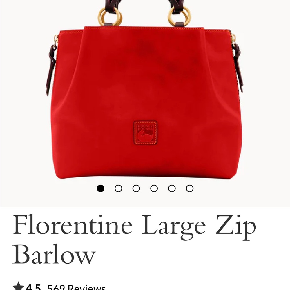 Florentine Large Zip Barlow Tote in Red